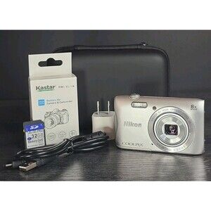 Nikon Coolpix S3700 20MP HD Digital Camera 32GB Bundle -  Refurbished [VG]